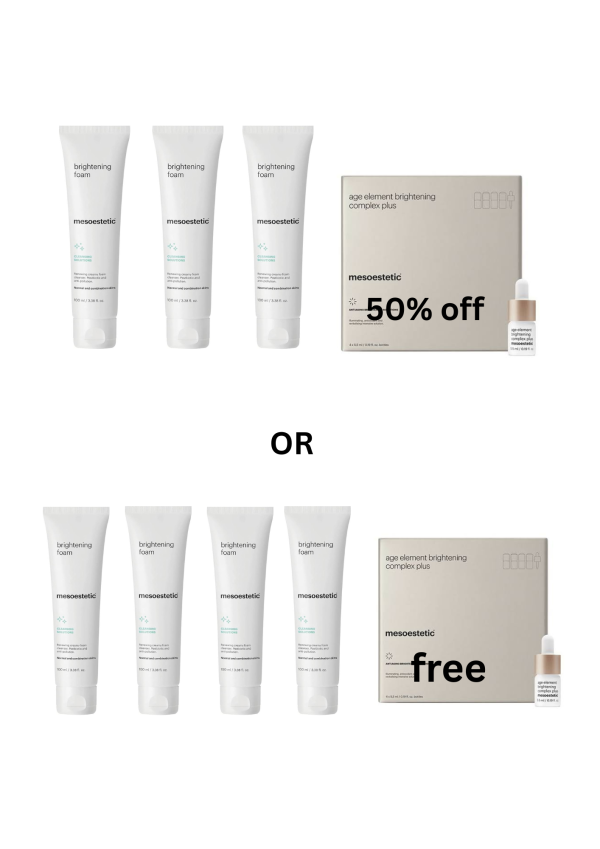brightening foam + age element brightening complex plus