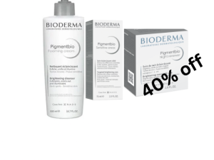 pigmentbio foaming cream + sensitive areas + night renewer