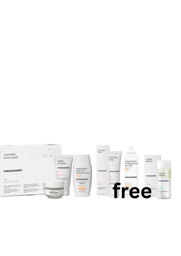2 cosmelan home pack + 3 free products