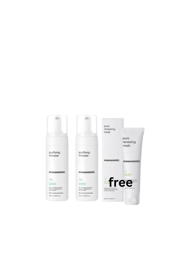 2 purifying mousse + pure renewing mask